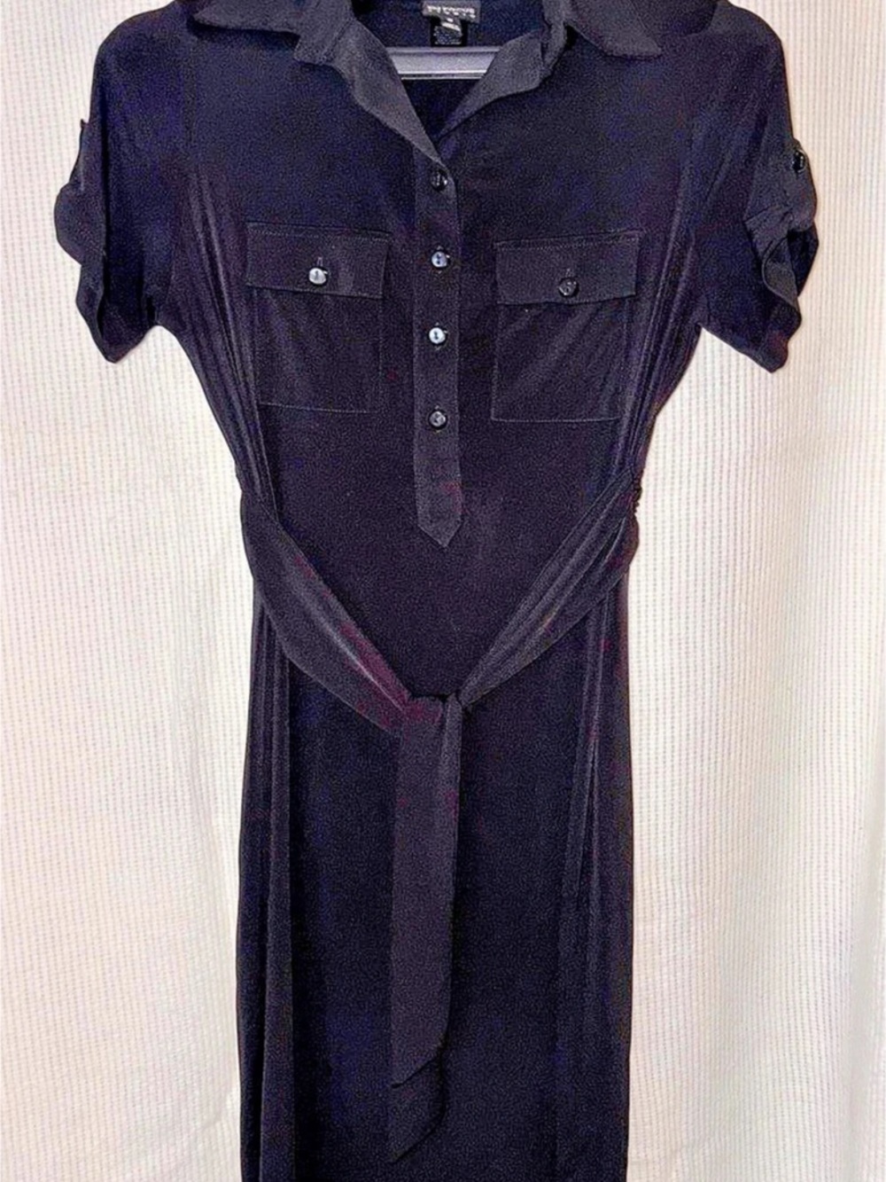En Focus Studio Black Midi Dress Size 6 Like New